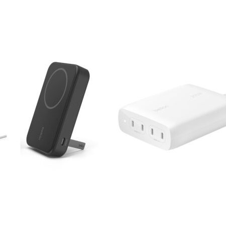 Belkin Auto-Tracking Stand Pro, Magnetic Stand, Magnetic Power Banks, GaN Dock, 200W 4-Port GaN charger announced