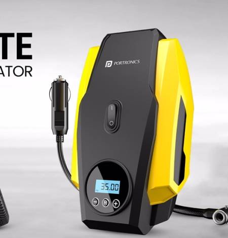Portronics ‘Vayu Lite’ portable tyre inflator with LED display launched