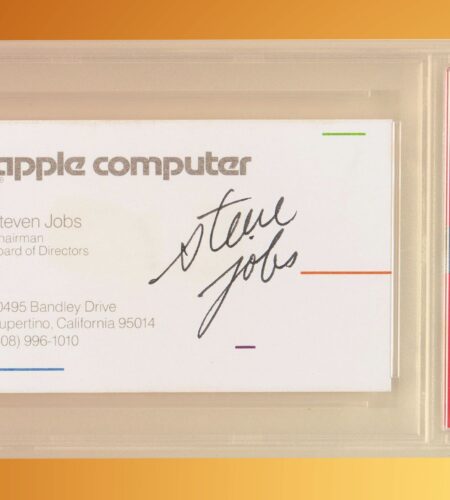 Steve Jobs Signed Business Card Fetches Over $180,000 at Auction